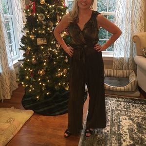 Anthropologie jumpsuit - gold with black tint